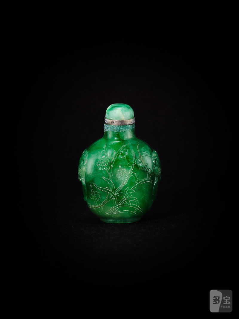 翡翠鼻煙壺 | A JADEITE SNUFF BOTTLE - 图1